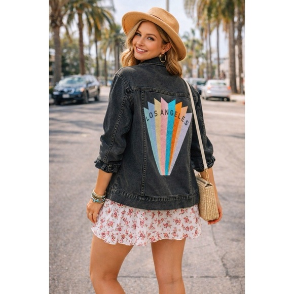 PacSun Jackets & Blazers - PACSUN Los Angeles Black Jean Jacket